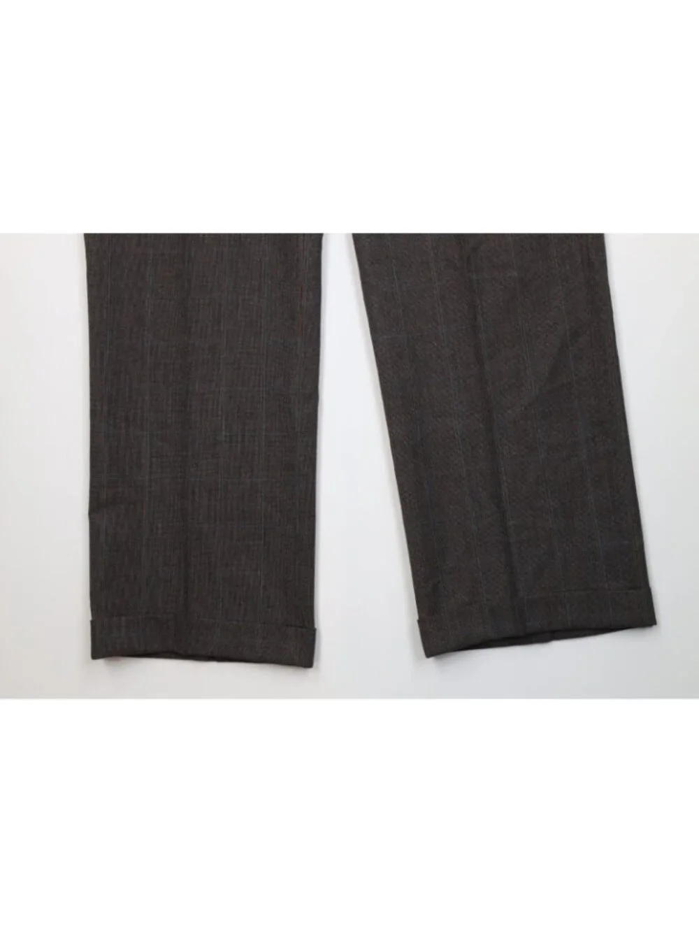 Vtg 70s Streetwear Mens 44R 2 Piece Wool Suit Wedding Plaid Wide Leg 38x30 USA
